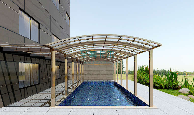 你以為雨棚就只能是雨棚？搖身變成陽光泳池棚，通透又美觀