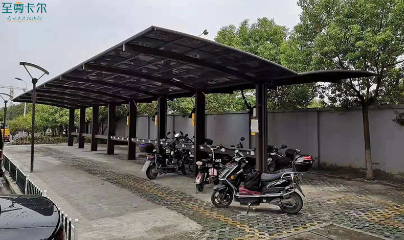 電動(dòng)車充電車棚？充電自行車陽(yáng)光棚圖片大全？