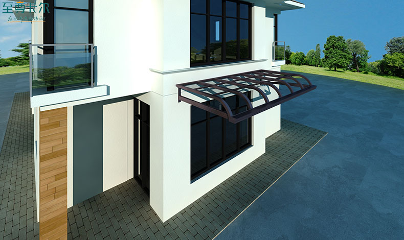 大門雨棚效果圖大全？耐力板雨棚壽命多長？